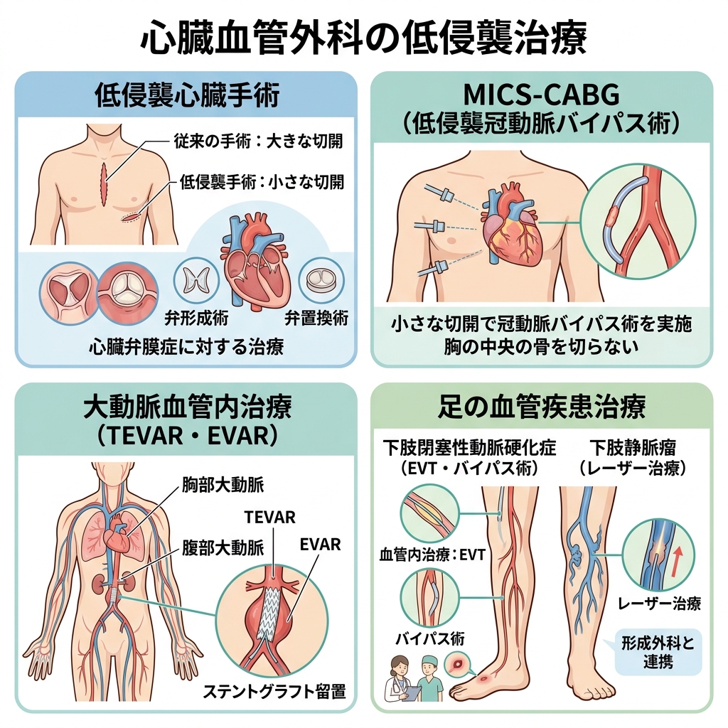 心臓血管外科の低侵襲治療